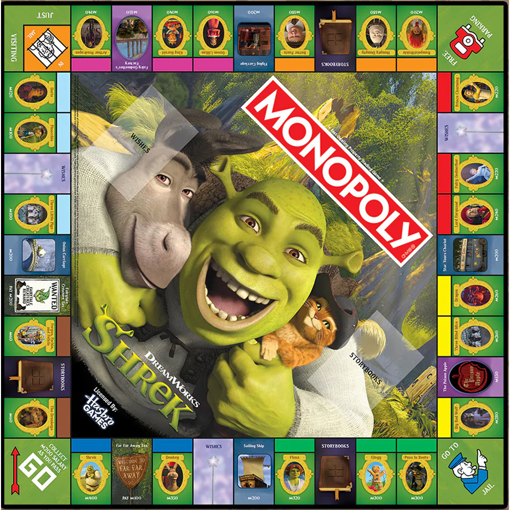 shrek 2 booster box Monopoly Shrek Board Game