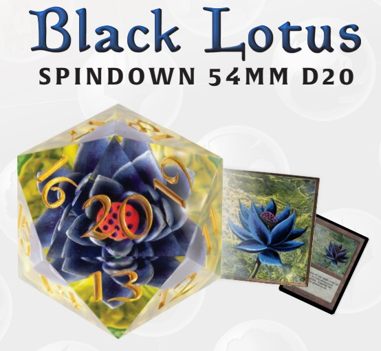 Sirius Dice: Magic the Gathering Black Lotus 54mm Spindown D20 Level One Game Shop Sirius Dice: Magic the Gathering Black Lotus 54mm Spindown D20 Level One Game Shop