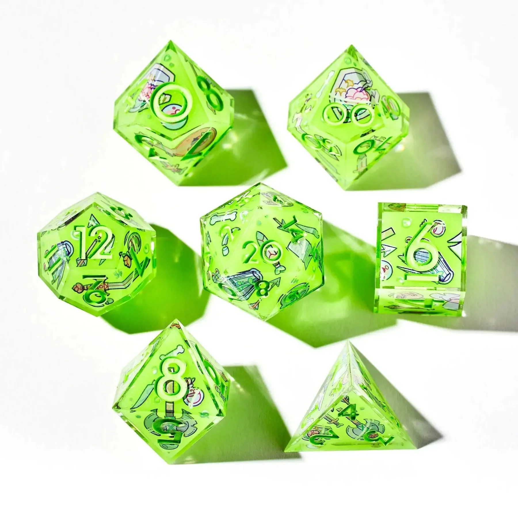 Dispel Dice: Death By Ooze - 7-Piece Iconic Dice Set Level One Game Shop Dispel Dice: Death By Ooze - 7-Piece Iconic Dice Set Level One Game Shop
