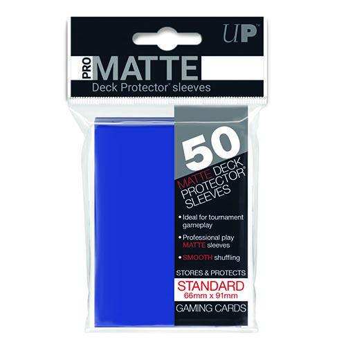Ultra Pro: PRO-Matte Deck Protector Sleeves - Standard Size Blue (50) Level One Game Shop Ultra Pro: PRO-Matte Deck Protector Sleeves - Standard Size Blue (50) Level One Game Shop