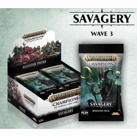 champions booster box Warhammer Age of Sigmar Champions TCG: Savagery Booster Pack – Level One Game Shop