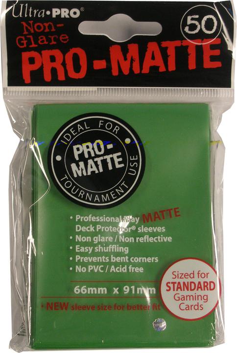 Ultra Pro: PRO-Matte Deck Protector Sleeves - Standard Size Green (50) Level One Game Shop Ultra Pro: PRO-Matte Deck Protector Sleeves - Standard Size Green (50) Level One Game Shop