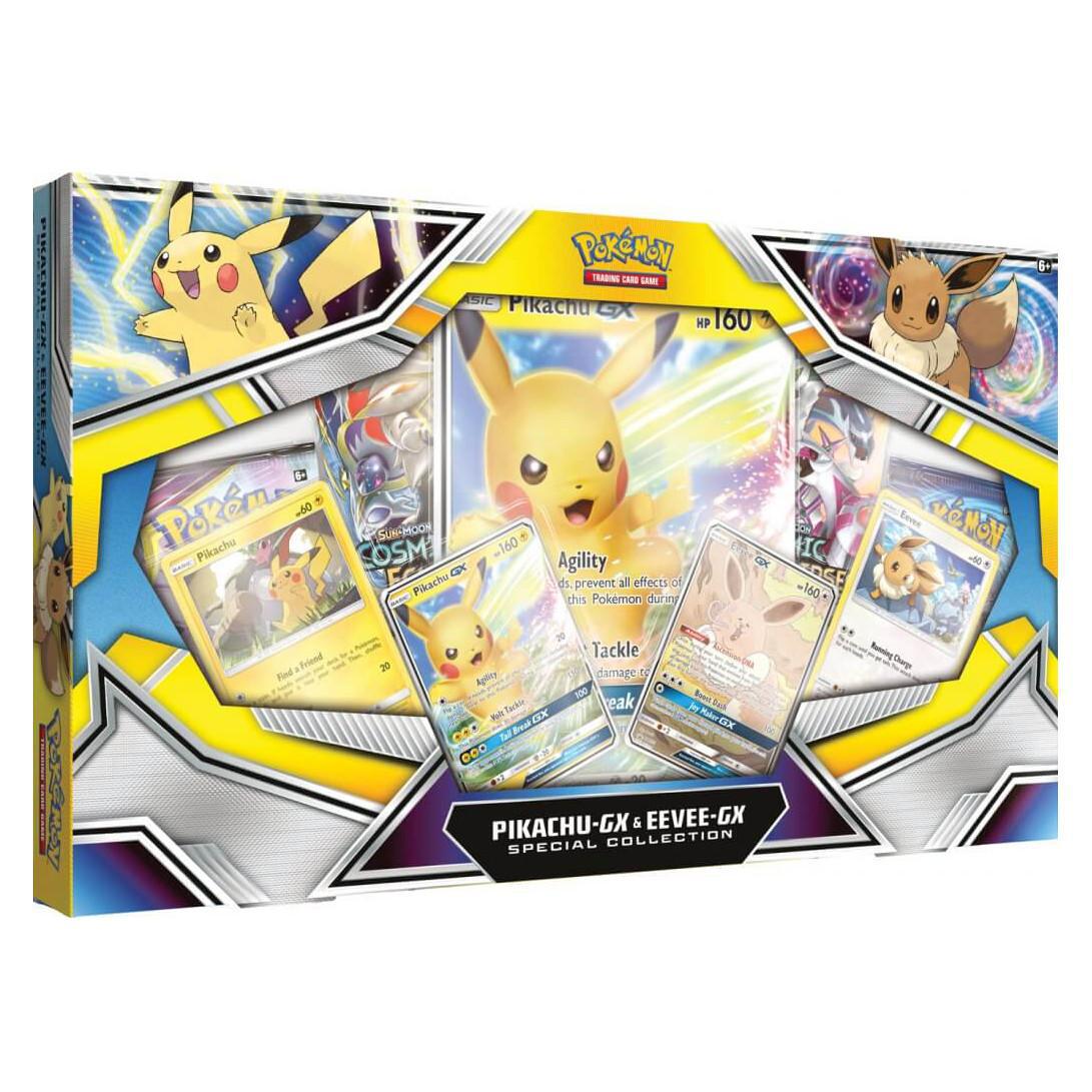 Pokemon TCG: Pikachu-GX & Eevee-Gx Collection Box Level One Game Shop Pokemon TCG: Pikachu-GX & Eevee-Gx Collection Box Level One Game Shop