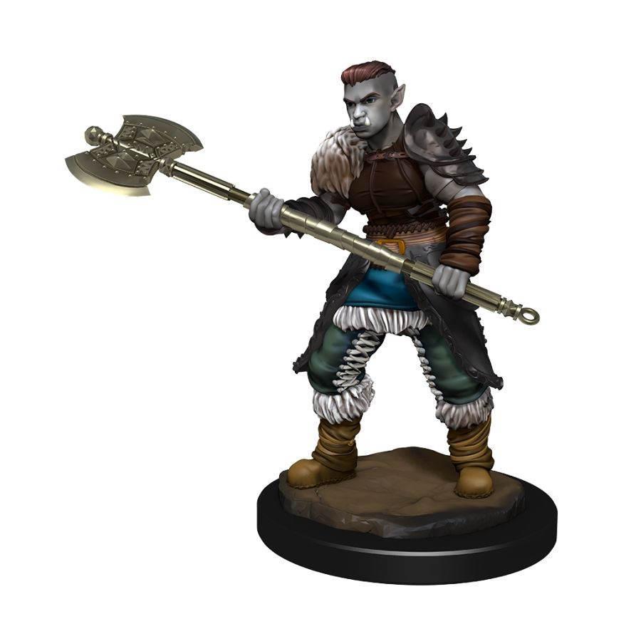 D&D Nolzur's Miniature: Orc Barbarian Female - Unpainted Primed Figure For Tabletop RPG