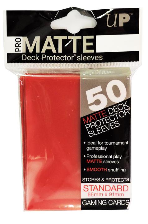 Ultra Pro: PRO-Matte Deck Protector Sleeves - Standard Size Red (50) Level One Game Shop Ultra Pro: PRO-Matte Deck Protector Sleeves - Standard Size Red (50) Level One Game Shop