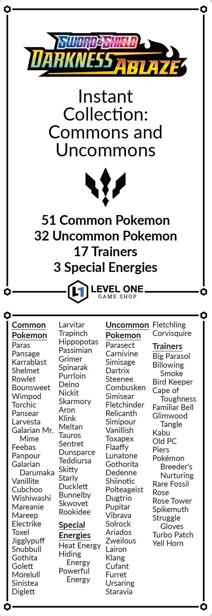 Pokemon TCG: Sword & Shield - Darkness Ablaze Instant Collection [Reve Level One Game Shop Pokemon TCG: Sword & Shield - Darkness Ablaze Instant Collection [Reve Level One Game Shop